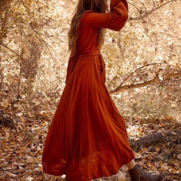 Christy Dawn Bergen Dress in Rust Orange - Picture 2 of 6